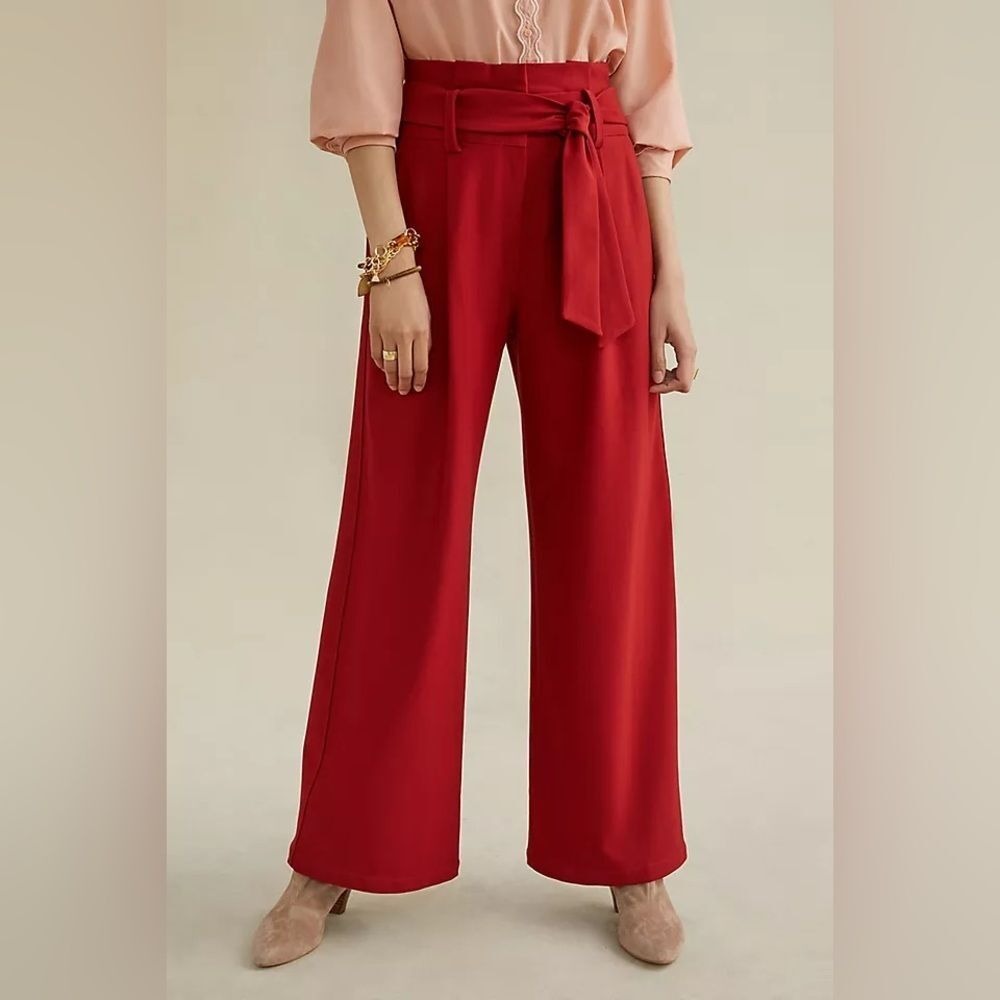 Anthropologie Paperbag Wide-Leg Trousers Size Small NWT - Picture 2 of 14